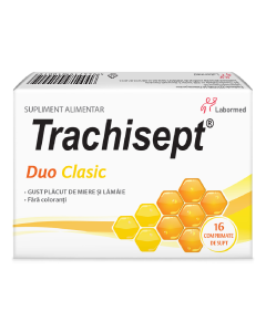 Trachisept Duo Clasic, 16 comprimate de supt