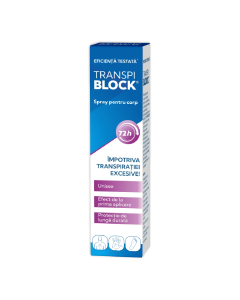 Spray pentru corp Transpiblock, 100 ml, Zdrovit