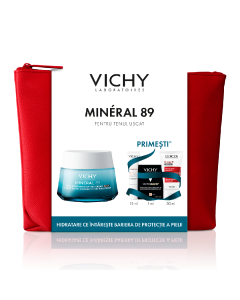 Trusă Mineral 89 Cremă intens hidratantă 72h pentru tenul uscat 50ml, Vichy