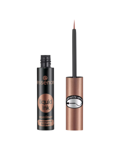 Tus de ochi rezistent la apa Liquid Ink, 02 Brown, 3 ml, Essence