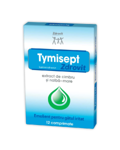 Tymisept, 12 comprimate, Zdrovit