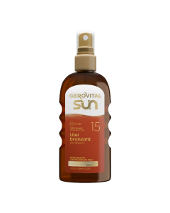 Ulei bronzant pentru plaja SPF15 Sun, 150 ml, Gerovital 