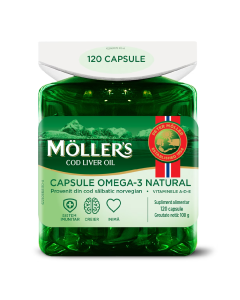 Ulei din ficat de cod, 120 capsule, Moller's