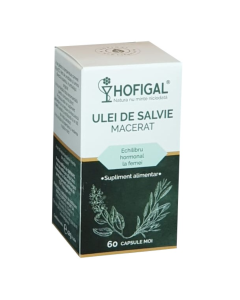 Ulei de salvie macerat, 60 capsule moi, Hofigal