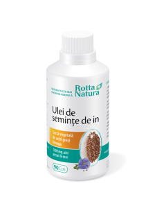 Ulei de seminte de in 1000 mg, 90 capsule, Rotta Natura