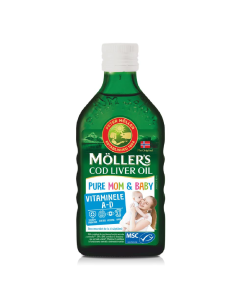 Cod Liver Oil Pure Mom & Baby, 250ml, Moller's 