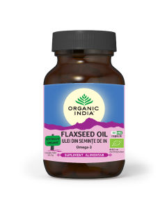 Ulei din seminte de in organic, Omega-3, 60 capsule, Organic India