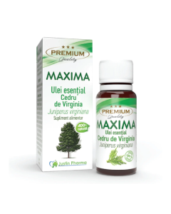 Ulei esential Cedru de Virginia Maxima, uz intern, 10 ml, Justin Pharma