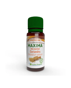Ulei esential Coriandru Maxima, uz extern, 10 ml, Justin Pharma