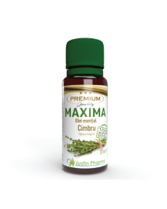 Ulei esential de cimbru Maxima, uz extern, 10 ml, Justin Pharma