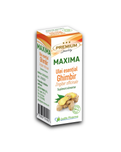 Ulei estential de ghimbir Maxima, uz intern, 10 ml, Justin Pharma