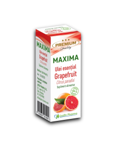 Ulei esential de grapefruit Maxima, uz intern, 10 ml, Justin Pharma