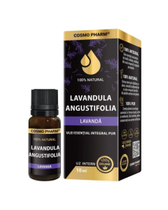 CosmoPharm Ulei Esential de Lavanda Nediuluat, Pur, 10ml