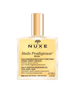 Ulei intens hidratant pentru fata, corp si par Riche Huile Prodigieuse, 100ml, Nuxe 