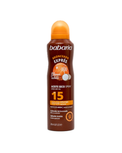 Ulei spray cu accelerator bronzare SPF 15 UVA&UVB Monoi Tahiti, 300 ml, Babaria
