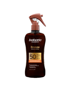 Ulei spray pentru accelerarea bronzului SPF 50+ UVA&UVB Coconut Bronze Fotoprotector, 200 ml, Babaria
