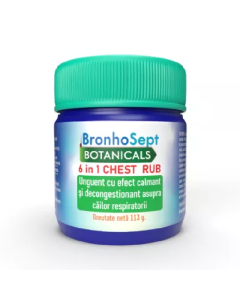 Unguent Chest Rub Decongestionant BronhoSept, 113g, Justin Pharma