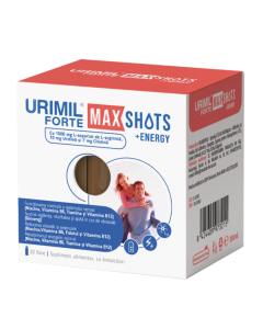 Urimil Forte Max Shots +Energy, 20 fiole, Naturpharma