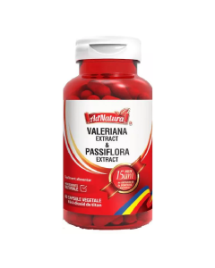 Valeriana + Passiflora, 60 capsule, AdNatura