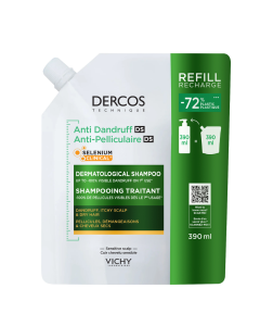 Rezerva eco sampon anti-matreata pentru par uscat Dercos, 390 ml, Vichy