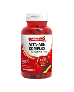 Vita-Min Complex C+D3+Zn+Se+Mg, 30 capsule, AdNatura
