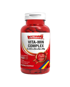 Vita-Min Complex C+D3+Zn+Se+Mg, 60 capsule, AdNatura