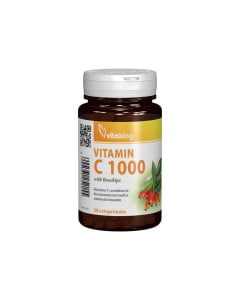Vitamina C 1000 cu macese, 30 comprimate, Vitaking