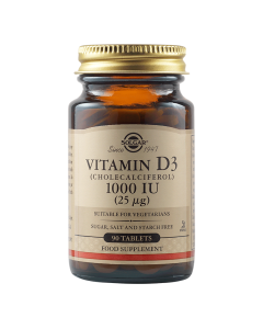 Solgar Vitamin D3 1000 UI, 90 comprimate