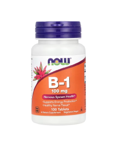 Vitamina B-1, 100 mg, 100 tablete, Now Foods