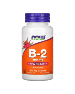 Vitamina B-2, 100 mg, 100 capsule vegetale, Now Foods
