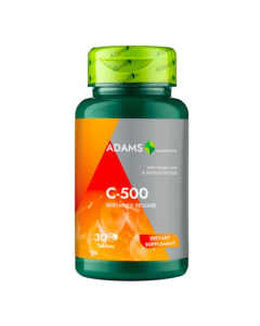 Vitamina C-500 cu Macese, 30 tablete, Adams
