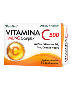 Vitamina C 500 Imuno Complex, 30 capsule vegetale, Cosmo Pharm