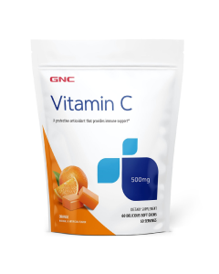 Vitamina C 500 mg Masticabila, 60 caramele, GNC 