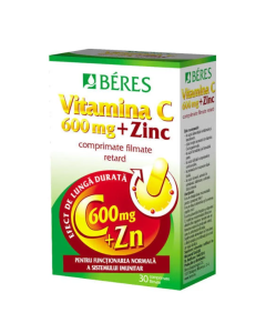 Beres Vitamina C 600mg + Zn x 30 tb