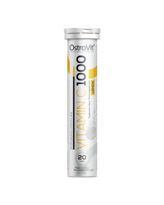 Vitamina C cu aroma de lamaie, 1000 mg, 20 tablete efervescente, OstroVit