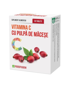 Vitamina C cu pulpa de Macese, 30 capsule, Parapharm