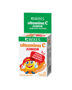 Vitamina C Junior, 30 comprimate masticabile, Beres