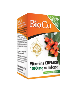 Vitamina C 1000mg cu macese, 100 comprimate, BioCo