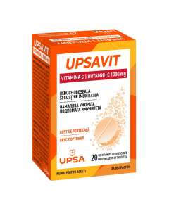 Vitamina C Upsavit, 1000 mg, 20 comprimate efervescente, Upsa