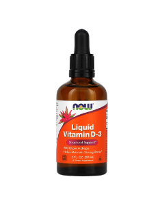 Vitamina D-3 Lichida, 100 IU/picatura, 59 ml, Now Foods