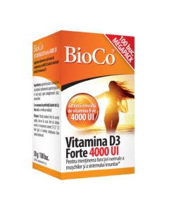 Vitamina D3 Forte 4000UI, 100 comprimate, BioCo