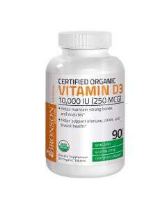 Vitamina D3 Organica, 10.000 UI, 90 tablete, Bronson Laboratories