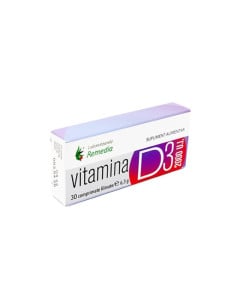Vitamina D3 2000UI, 30 comprimate filmate