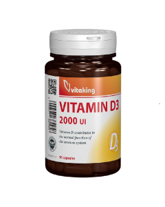 Vitamina D3, 2000UI, 90 capsule, Vitaking