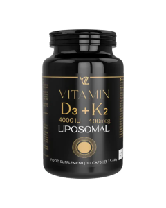 Vitamina D3 4000 UI si K2 100 mcg Liposomale, 30 capsule vegetale, Vita Code Lab