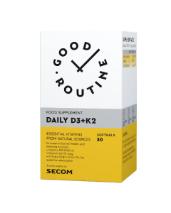 Daily D3+K2 Good Routine, 30 capsule moi, Secom