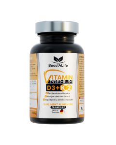 Vitamina D3 + K2 Premium GreenCaps, 60 capsule, Boost4Life