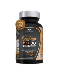 Vitamina D3+K2 Premium Forte (5000 UI), MGCaps®, 60 capsule vegetale, Boost4Life