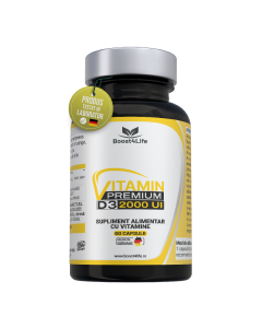 Vitamina D3 Premium 2000 UI, MGCaps®, 60 capsule vegetale, Boost4Life