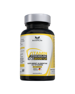 Vitamina D3 Premium 2000 UI, MGCaps®, 60 capsule vegetale, Boost4Life